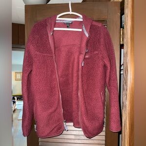 Patagonia Burgundy Fleece teddy Jacket